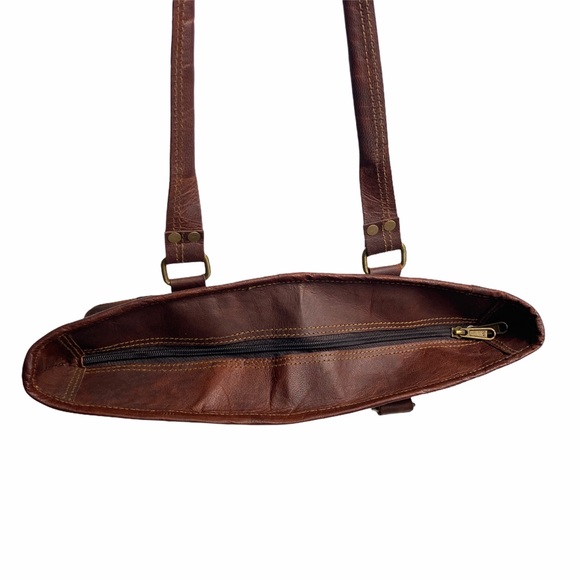 PASCADO leather tote bag satchel zip closure - Picture 4 of 12